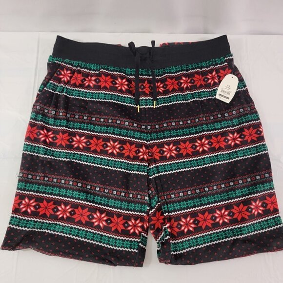 Secret Treasures Black Poinsettia Print Loungewear Joggers - Size Large NWT - Picture 5 of 14